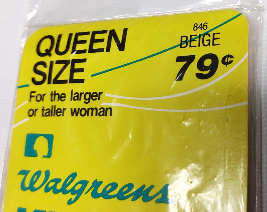 4 Vtg NIP Queen Beige 846 Walgreens KNEE HI Sandalfoot Comfort Top Sheer Stretch