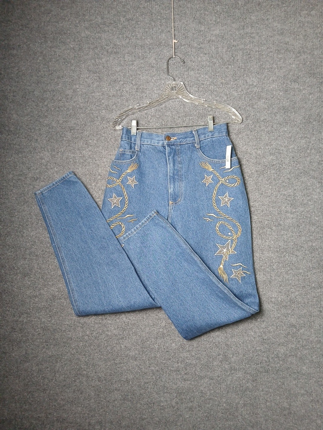 VTG 90s The Icing Embroidered Western Jeans NWT Deadstock Made In USA Size 12