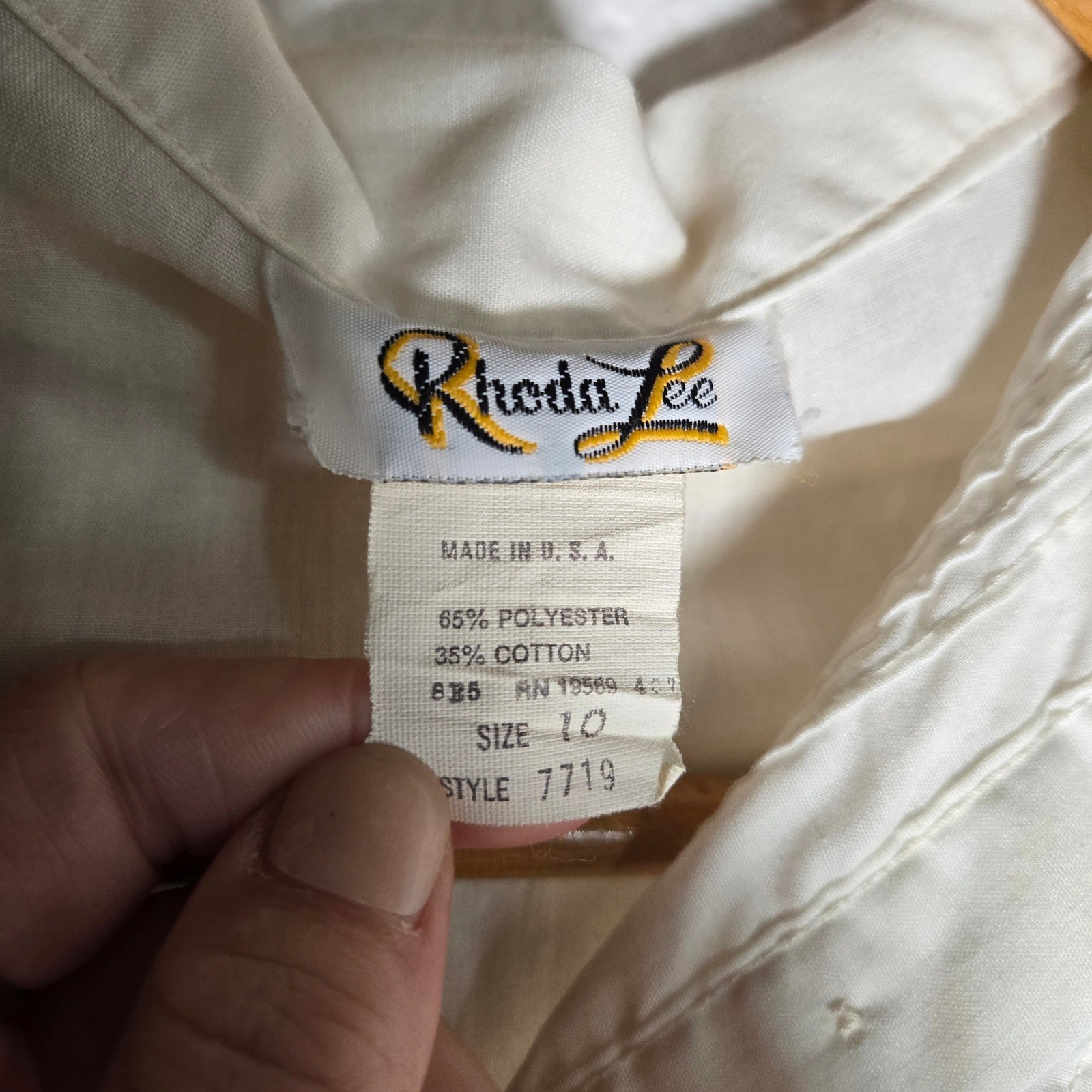Vtg Rhoda Lee White Lace Pintuck Blouse 10 Pirate Angel Regency Button Granny
