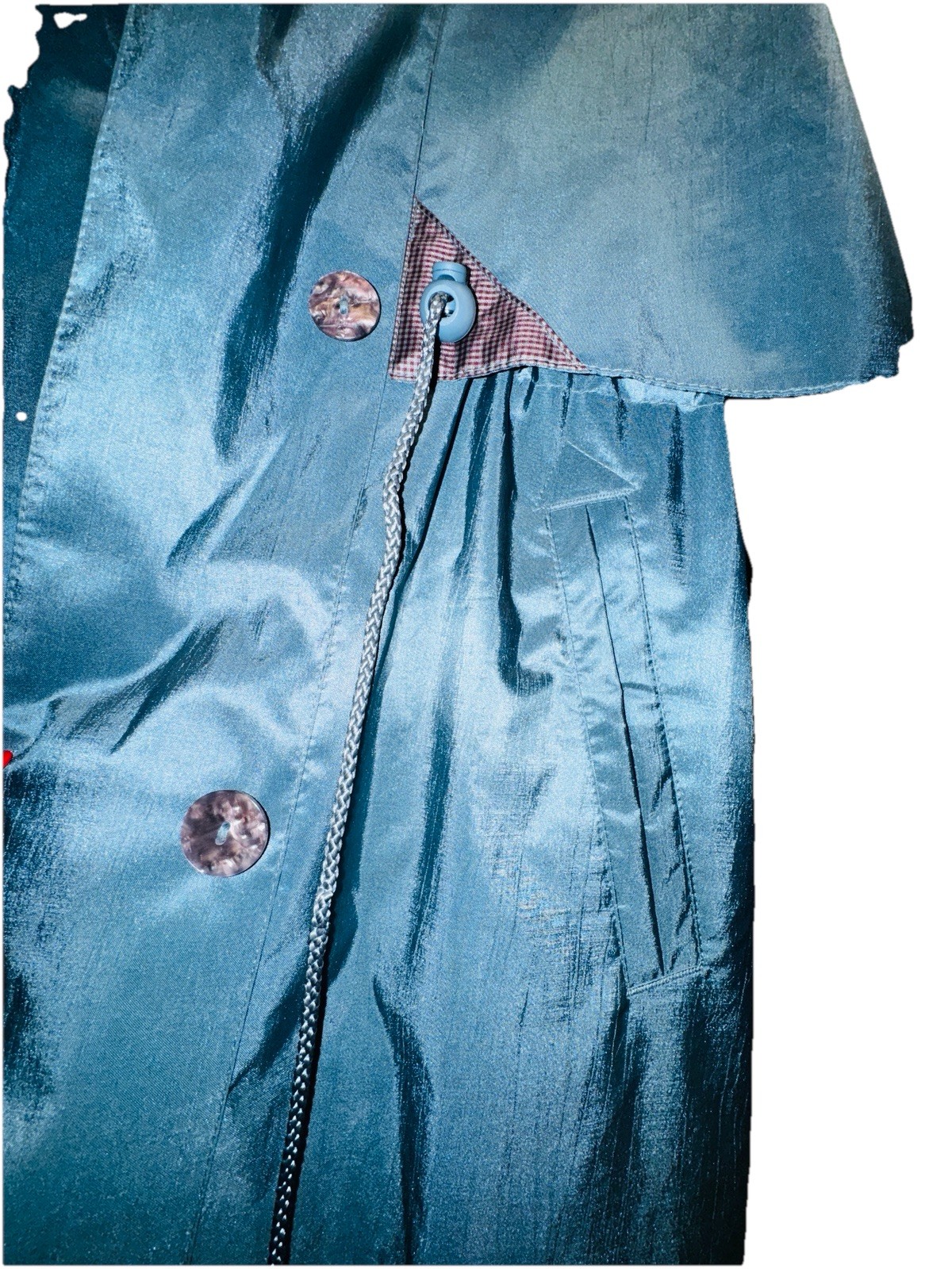 Coat Collectibles Vintage Teal blue Women’s Trench Rain Coat Size 10