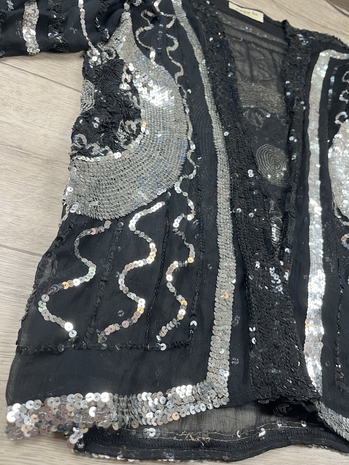 Vintage Swee Lo Womens Jacket Sz S/M Sequin Top Party Disco 80s Glam Dynasty NOS