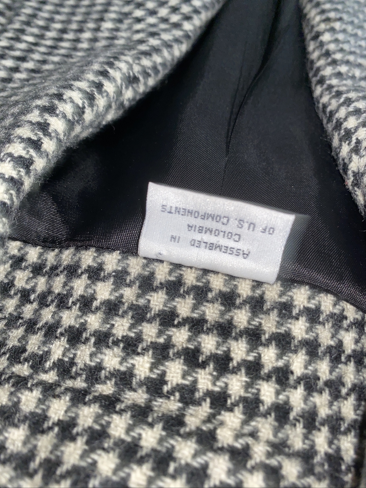 Vintage Adolfo Esprit Houndstooth Blazer Med plc✯