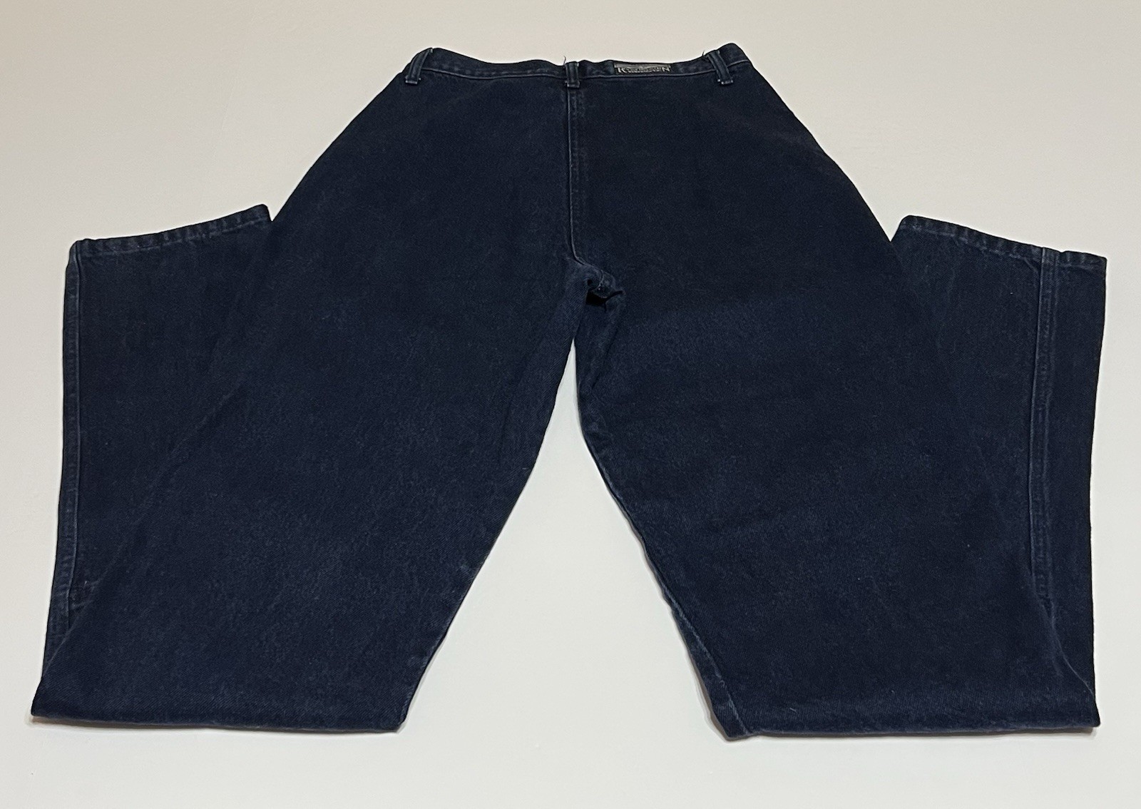Vintage Rocky Mountain Jeans Women’s Tag 11/30×36 (26×36) Cross Over Flaps Blue