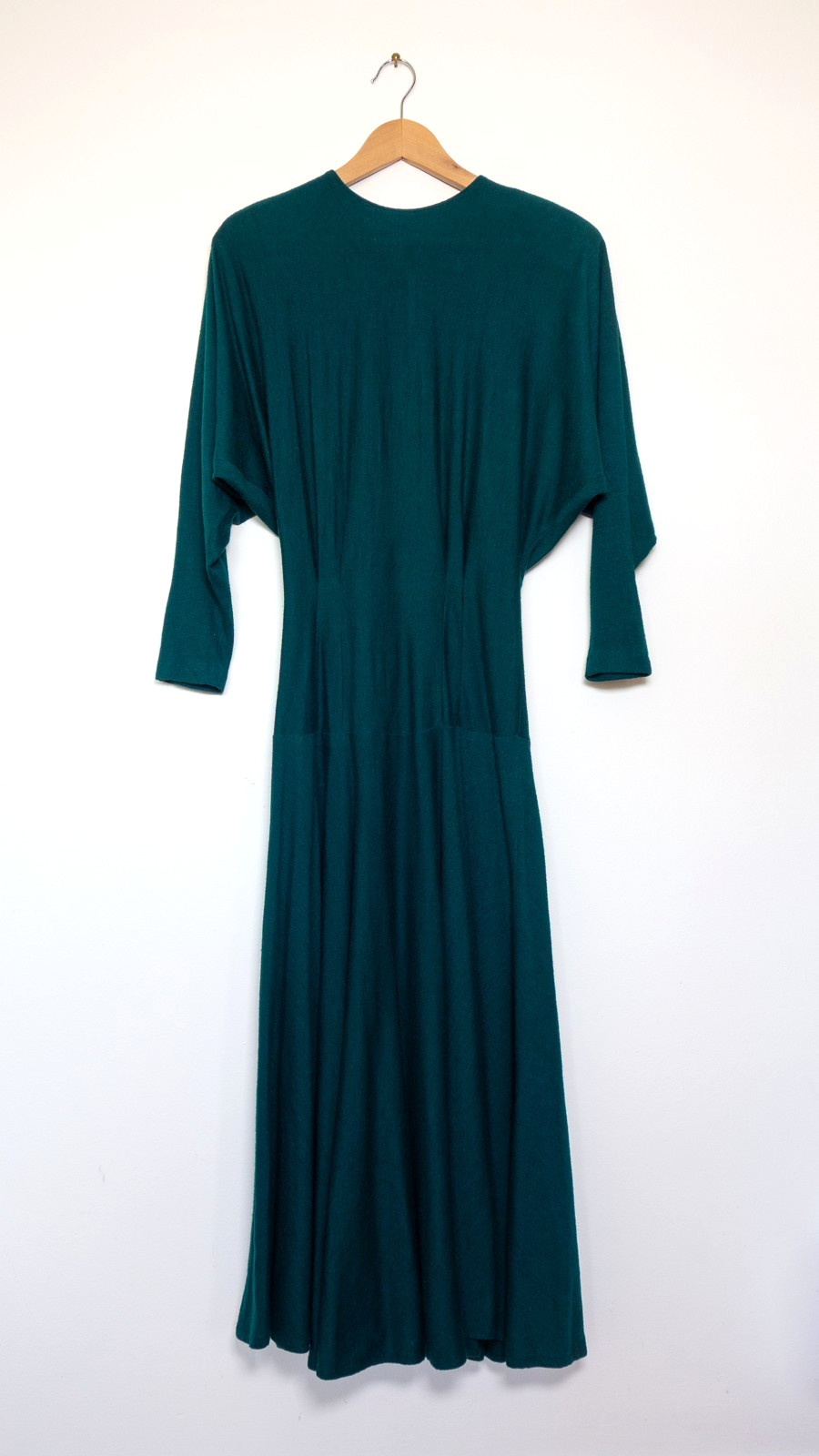 Vintage Nancy Johnson Long Sleeve Knit Wool Blend Maxi Dress, W’s 10 Teal