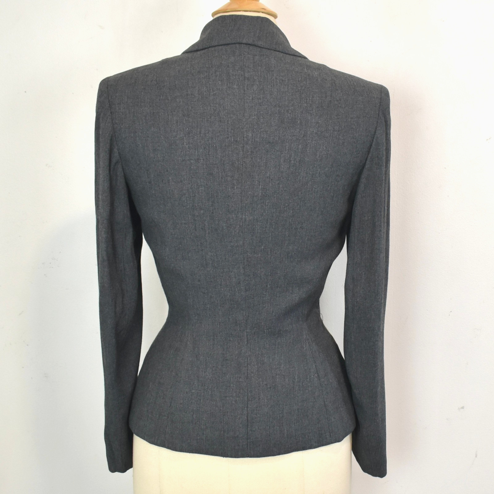 Vtg 40s Hourglass Blazer Jacket Shoulder Pads & Vtg Details S/M EUC