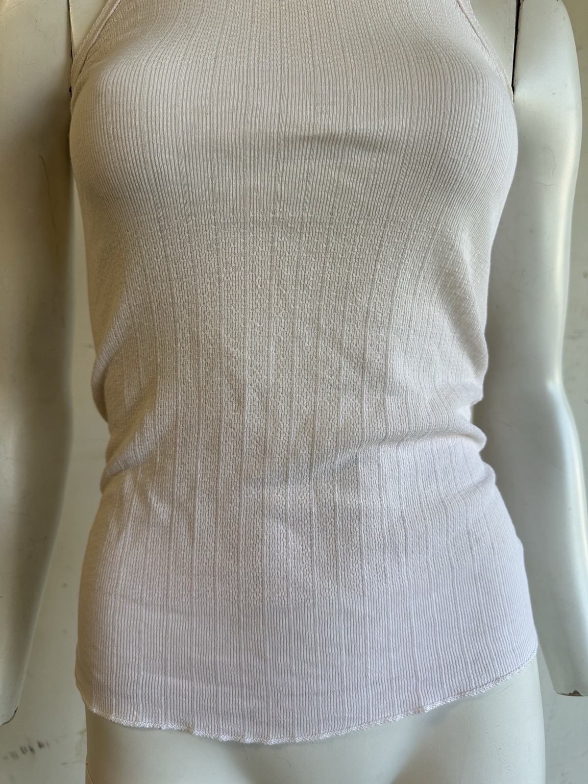 1950s Charmode All Cotton Ribbed Tank Camisole Undershirt Vintage 50s 60s