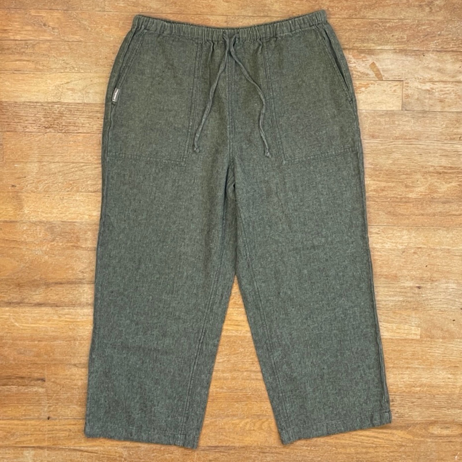 Vintage Linen/Cotton Capris Size Small/Medium 27-30″ Waist 1990s Cropped Pants