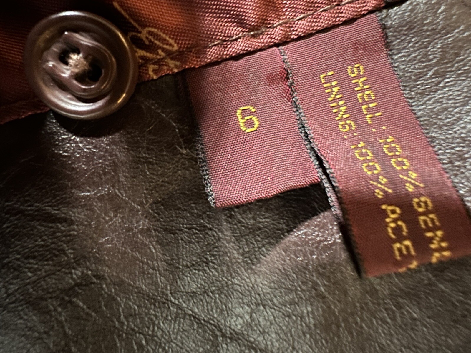 ✨Vintage Etienne Aigner Leather Coat Jacket Size 6, Burgundy Excellent Condition