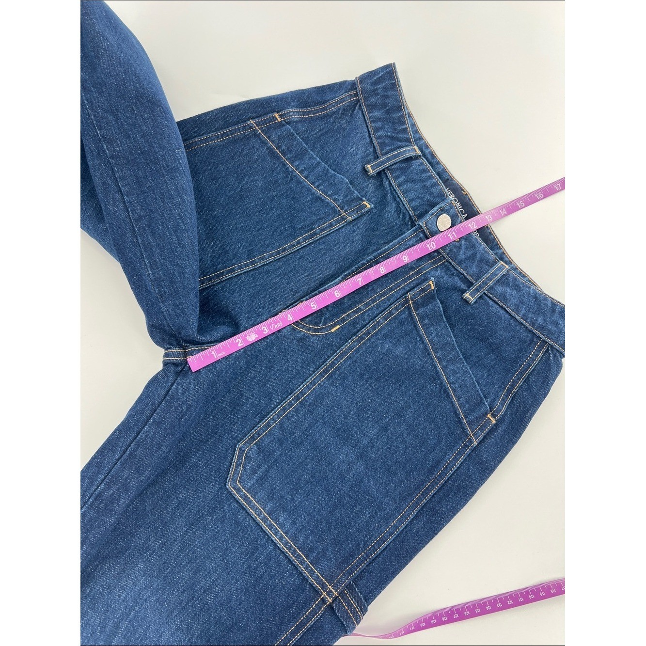 Veronica Beard Dylan High-Rise Straight Cuffed Jeans Chic Classic Staple Capsule