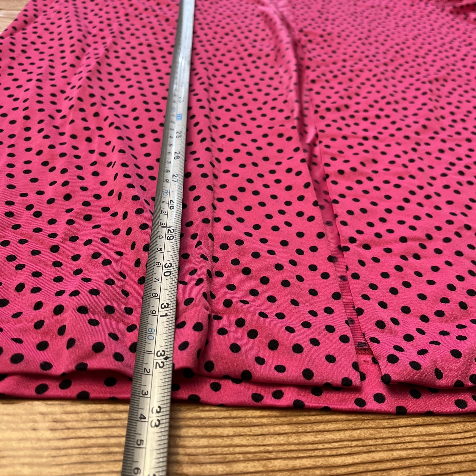 VTG Gottex Women’s Small Cover Up Open Front Kimono Topper Pink Black Polka Dot