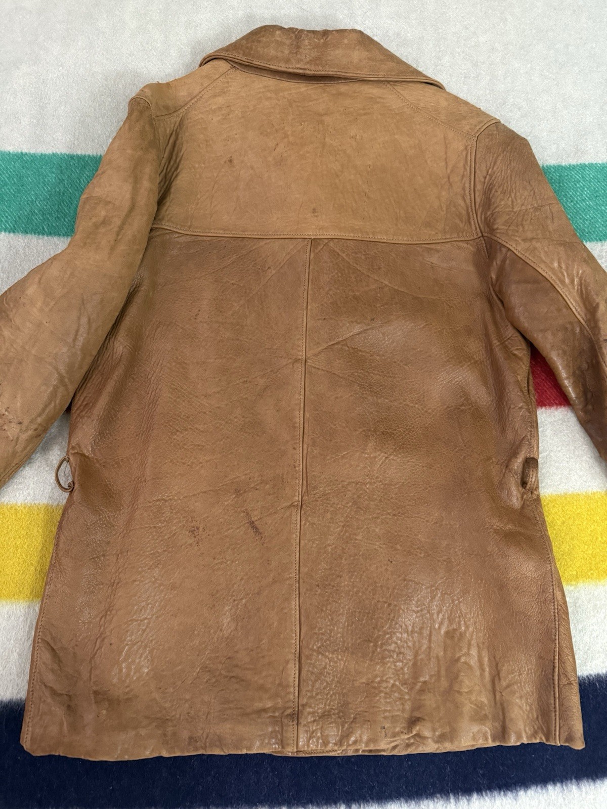 Vintage 30s 1930s Leather Jacket Women’s Patina Distressed Homemade? Unbranded