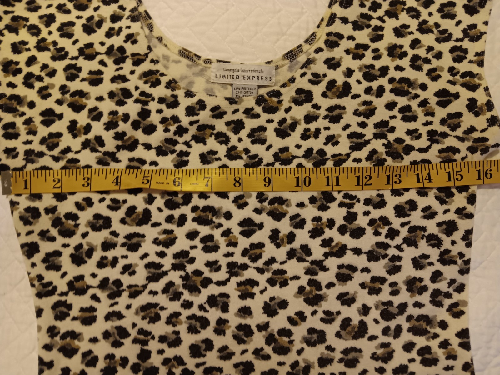 Vintage 80s Dress Bodycon Medium Cheetah Compagnie Internationale Limited…