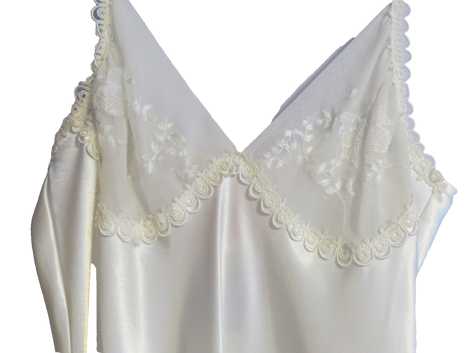 Vtg Rashella 2000 White Delicate Nightgown Feminine Original Tags Size XL
