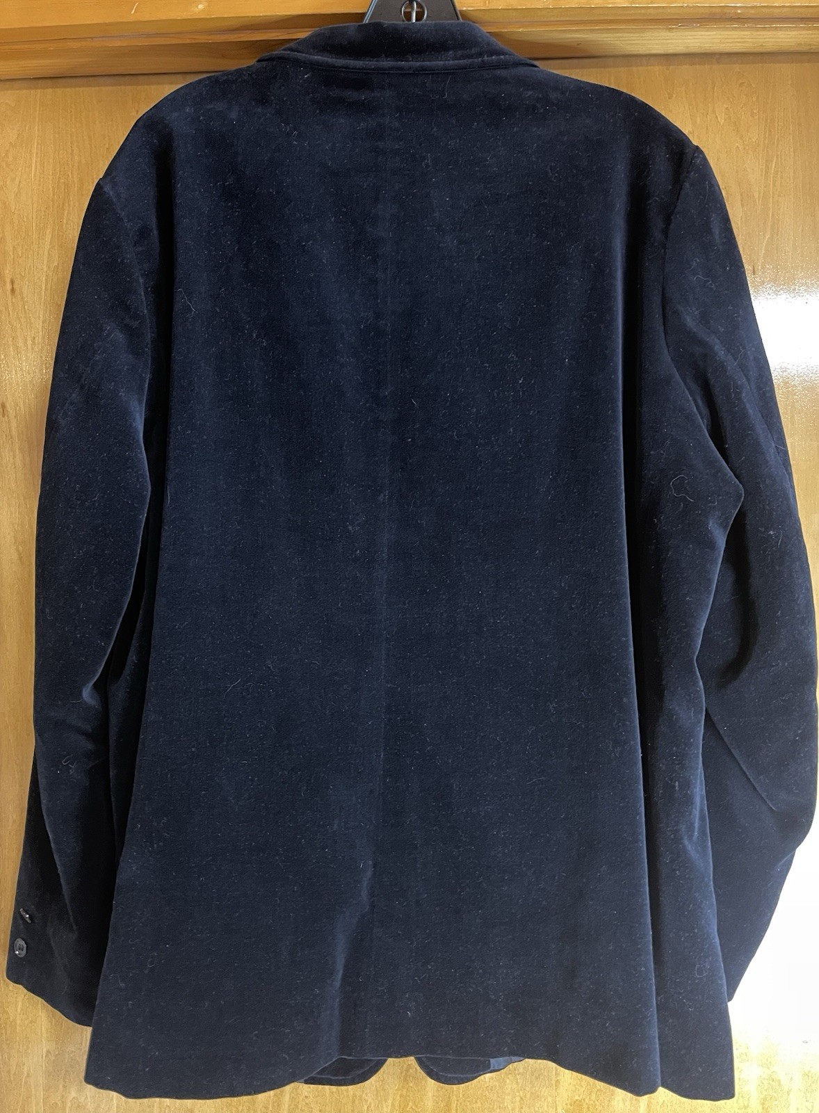 VINTAGE 70s DC Womens 44 XL-XXL Androgyny Black Velvet Blazer, Made in Japan