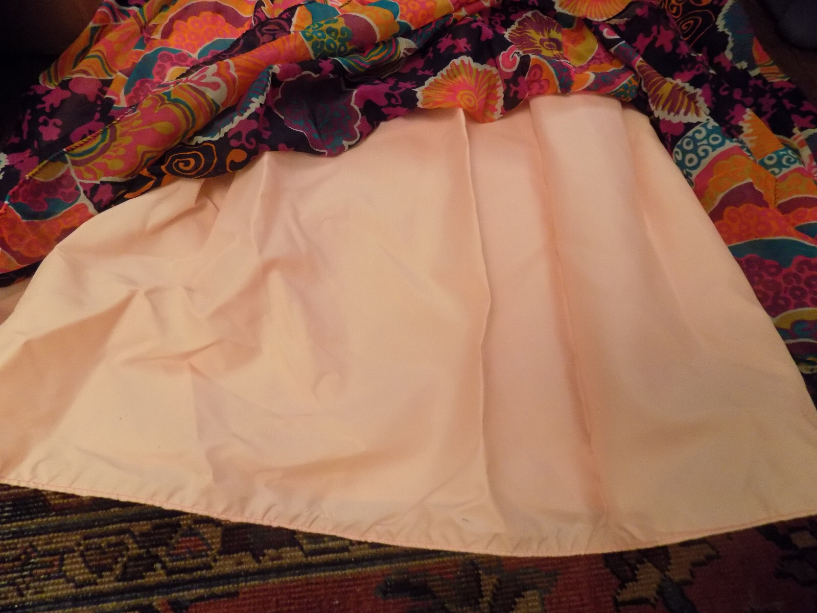 Don Luis vtg Halter Maxi Dress & Sheer Jacket BOLD Groovy Purple Orange Pink M