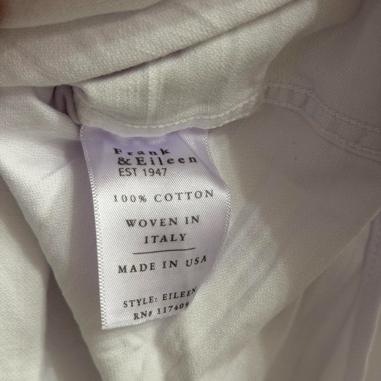 Frank & Eileen Eileen Relaxed Button-Up Shirt – Famous Denim – White WCD SIZE S