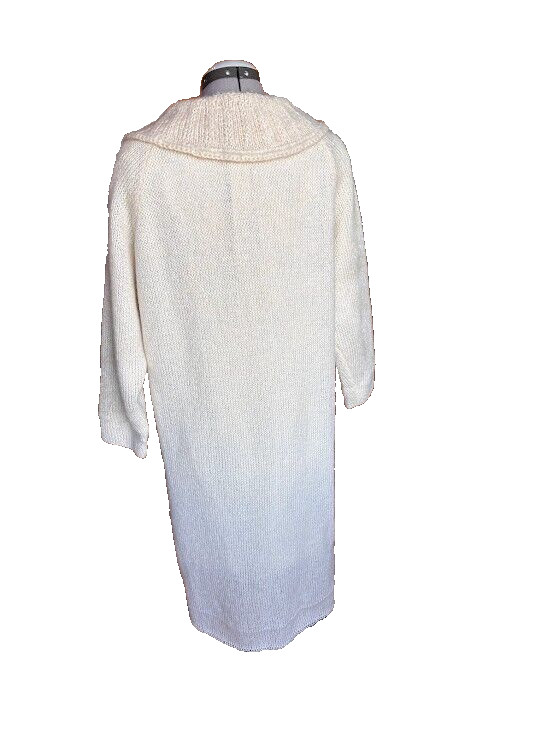 1920s Vtg Womens Home Sewn knit fabric Coat covered Buttons satin lining size M