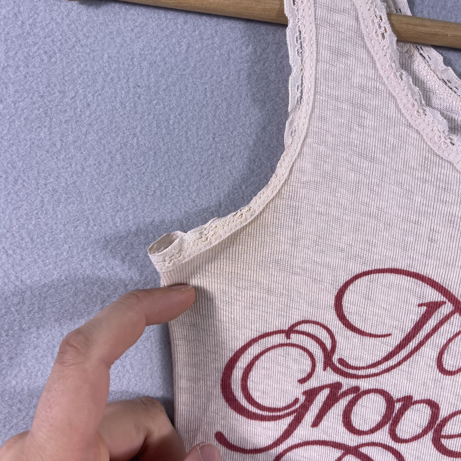 Vintage 80’s Maple Grove Dragway Tank Top Women’s Medium Lacey Racing USA Baby