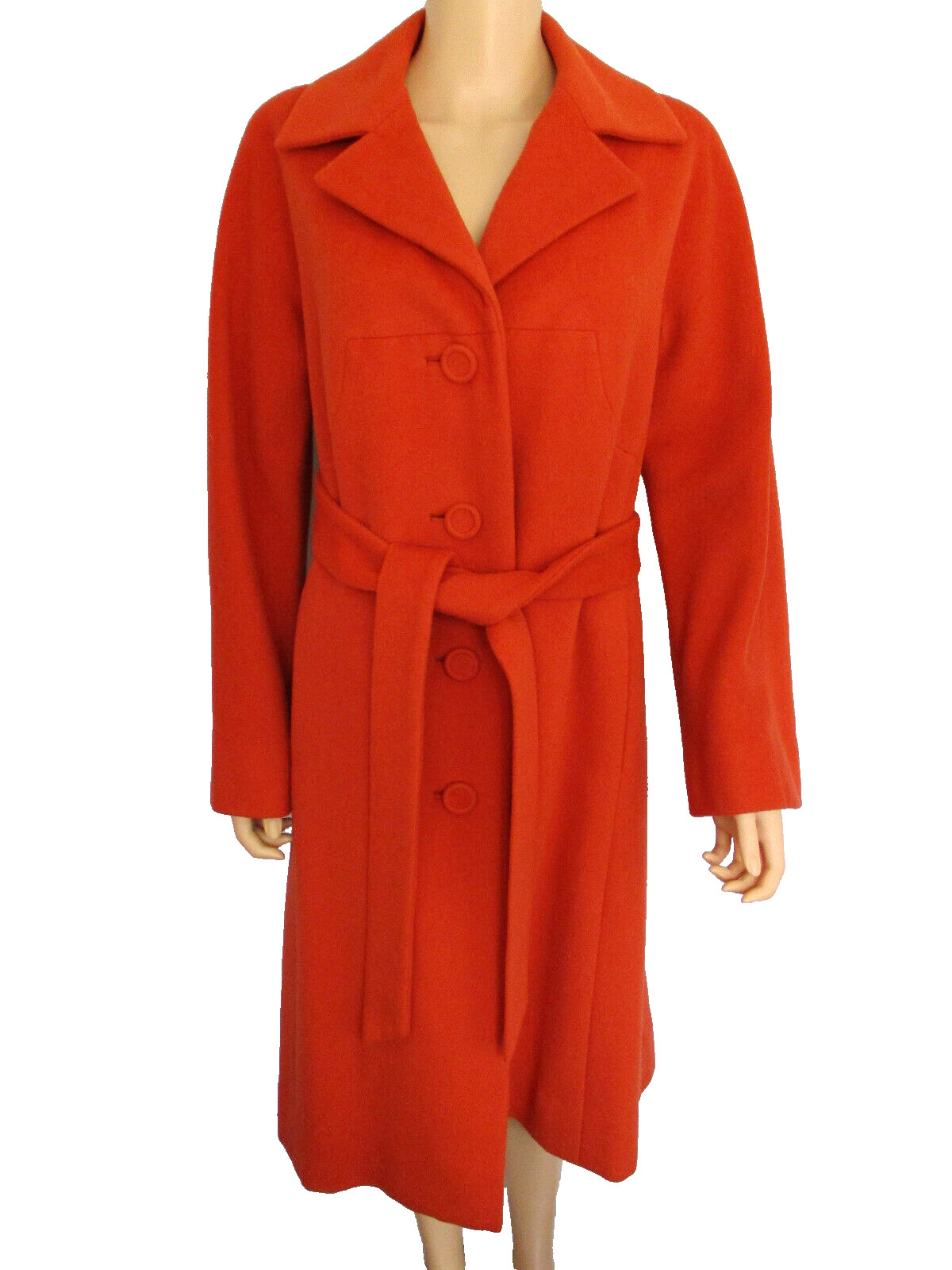 Vintage Medos Coat Medium Red Spice Custom Original Tailored in Hong Kong