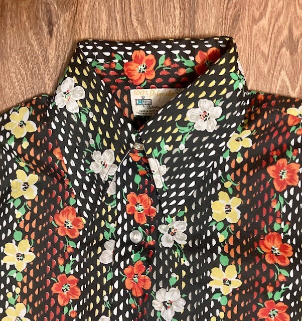 Vintage 1970’s Mod K-Mart Secretary Blouse Polyester Shirt Size 34 or Small EUC!