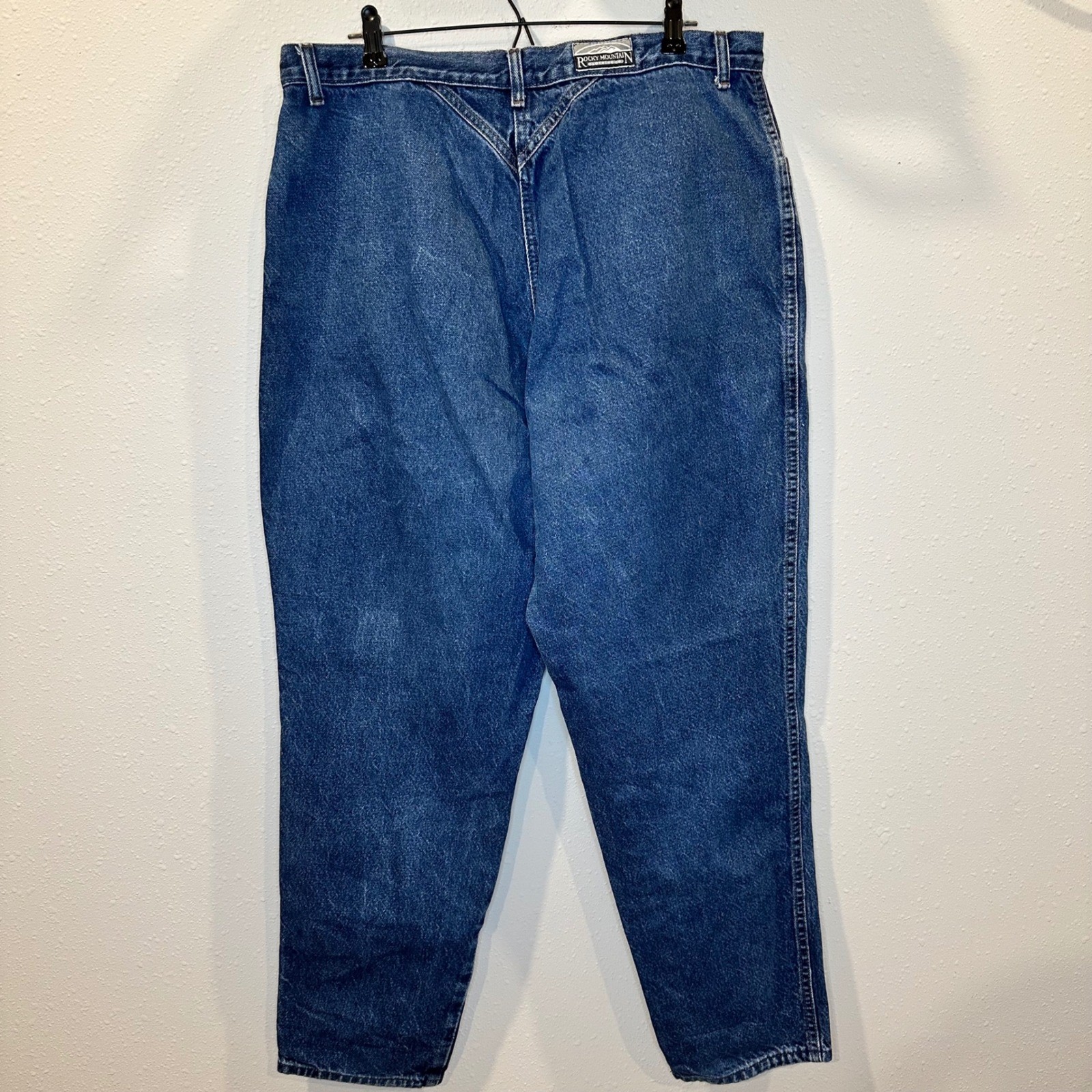 Vintage Rocky Mountain Western Jeans Womens 19/20 Blue High Waist Tapered V-Back
