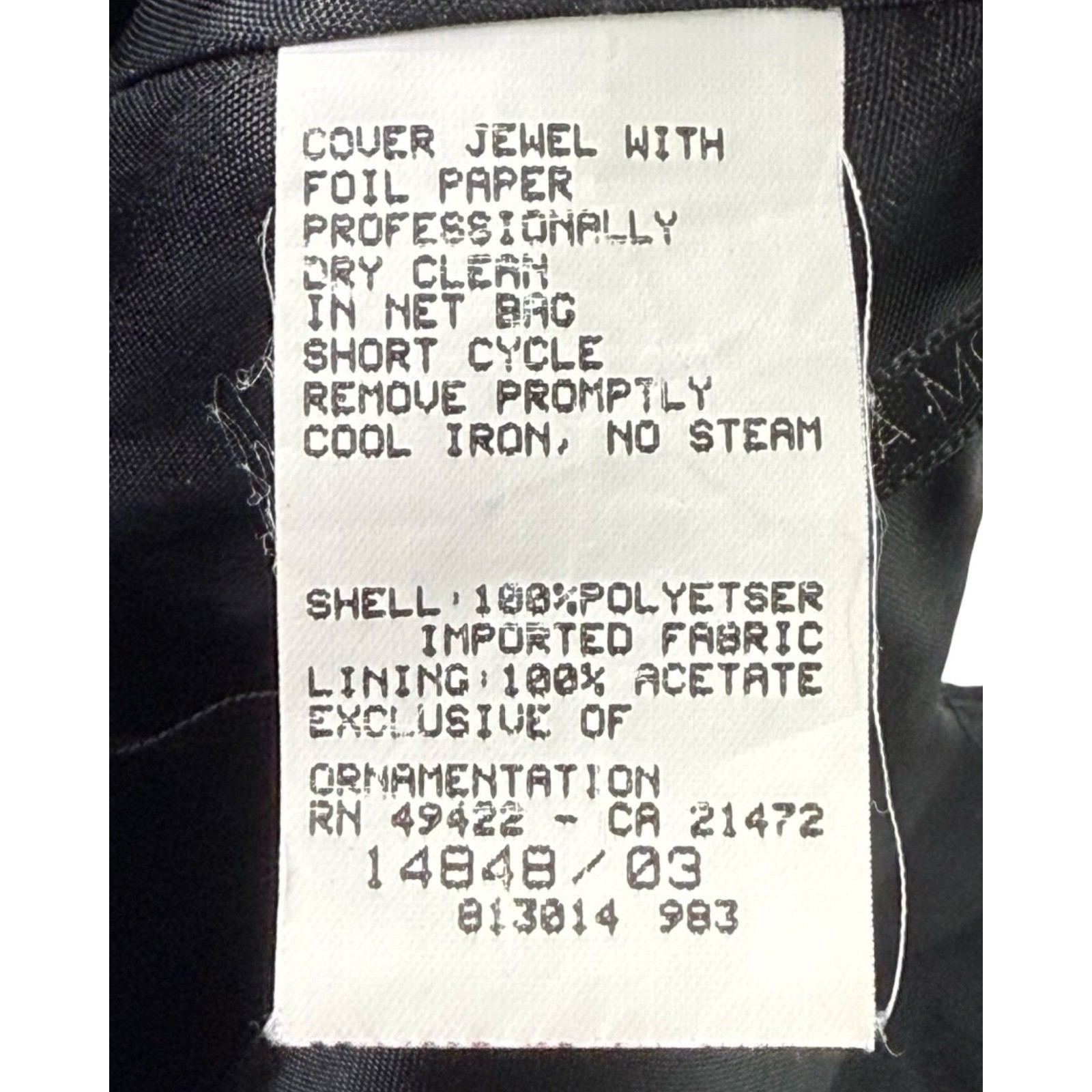 Scott McClintock Vintage Black Spaghetti Strap Jewel Detail Mini Dress Size 10