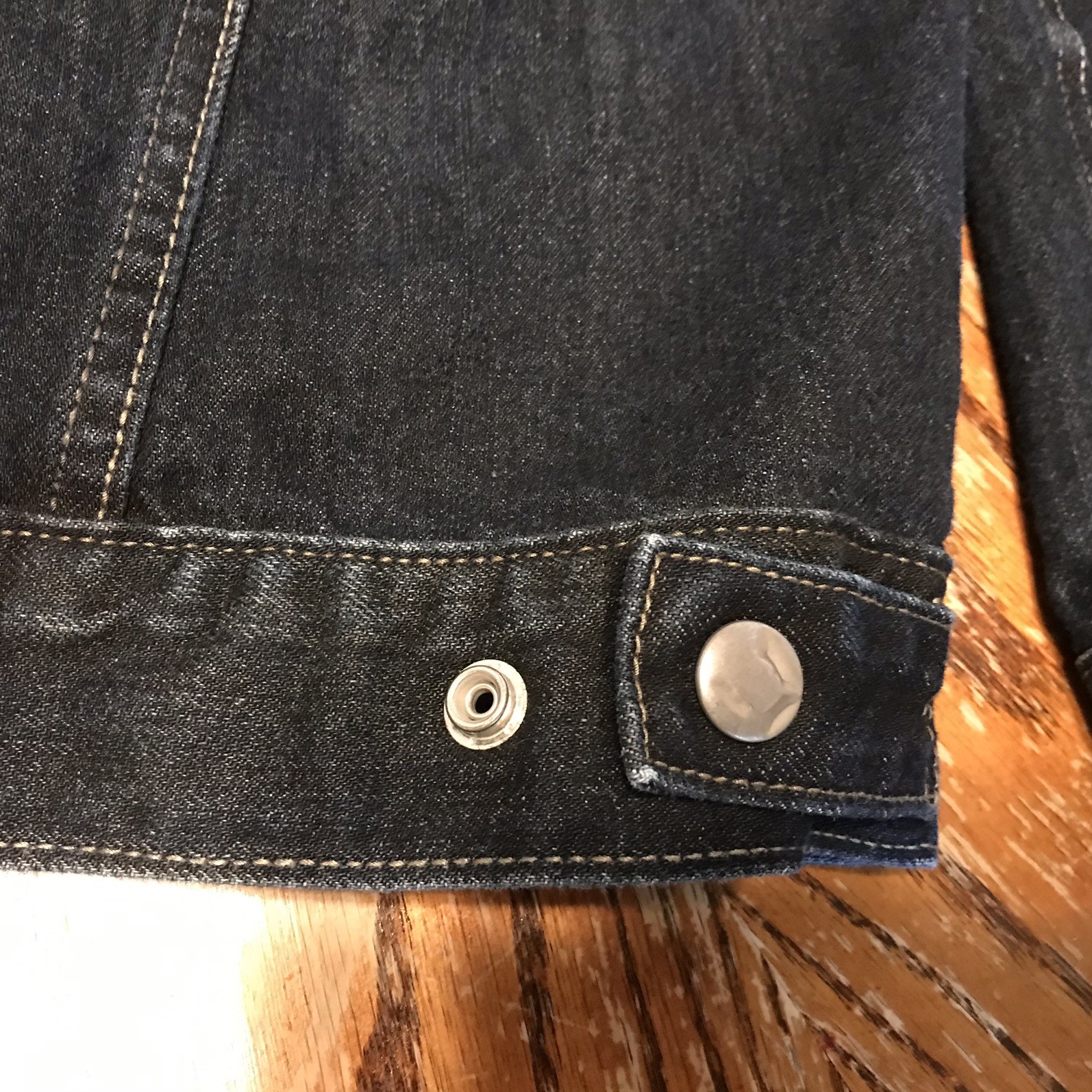 LEVIS Jean Jacket Moto Style Trucker #57540 Denim Zipper Rare Snaps Vintage XL