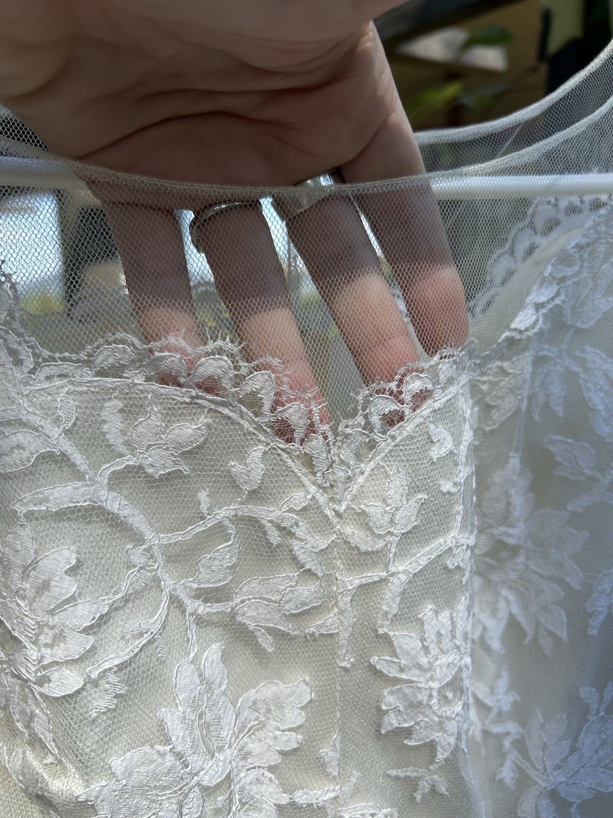 1950s Tea Length Wedding Dress w/ Vintage Tulle & Lace Bridal Cupcake Romantic S