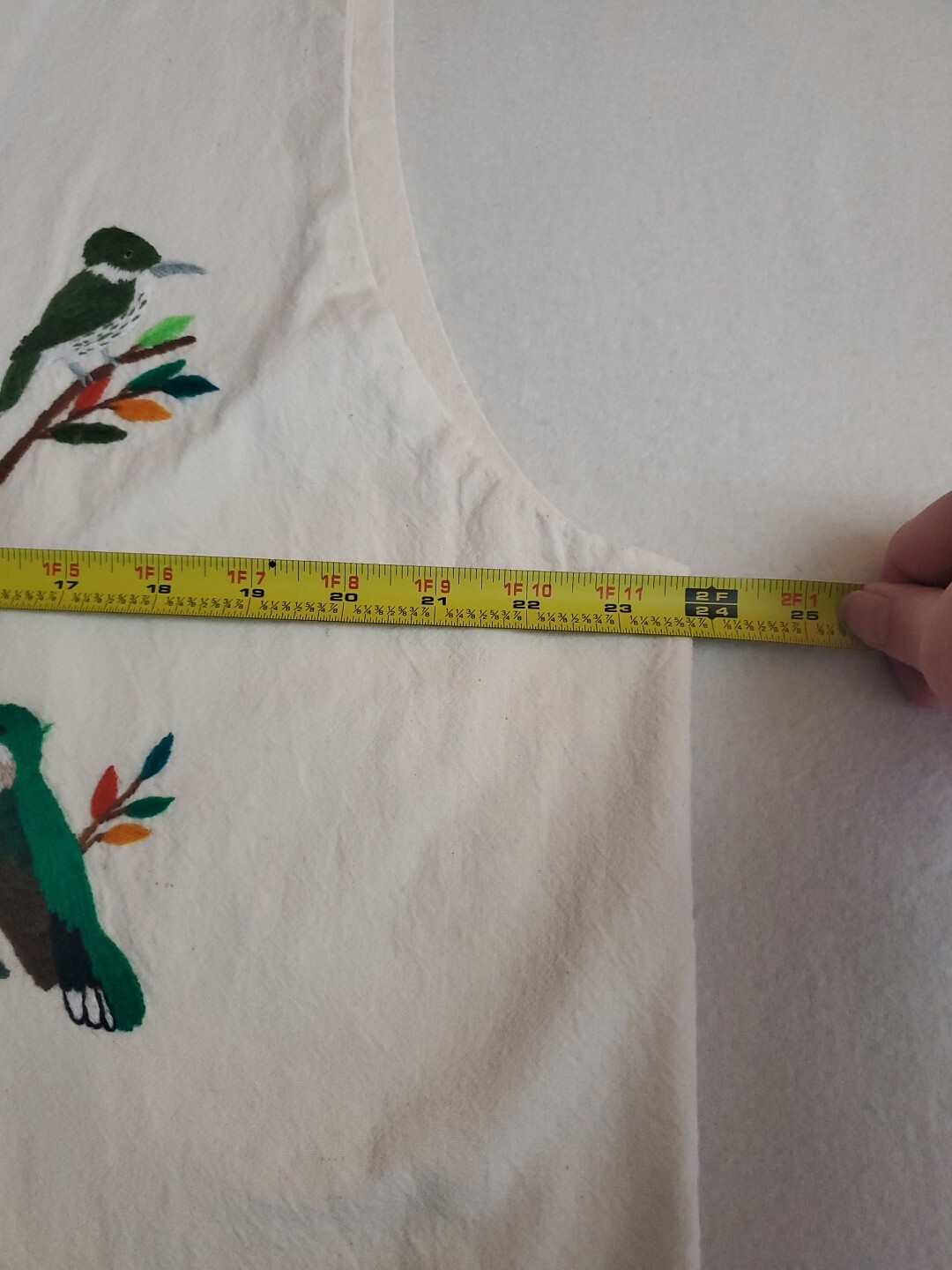 Vtg Handmade Vest Bird Embroidered Applique Womens Sz XL Cottagecore Art