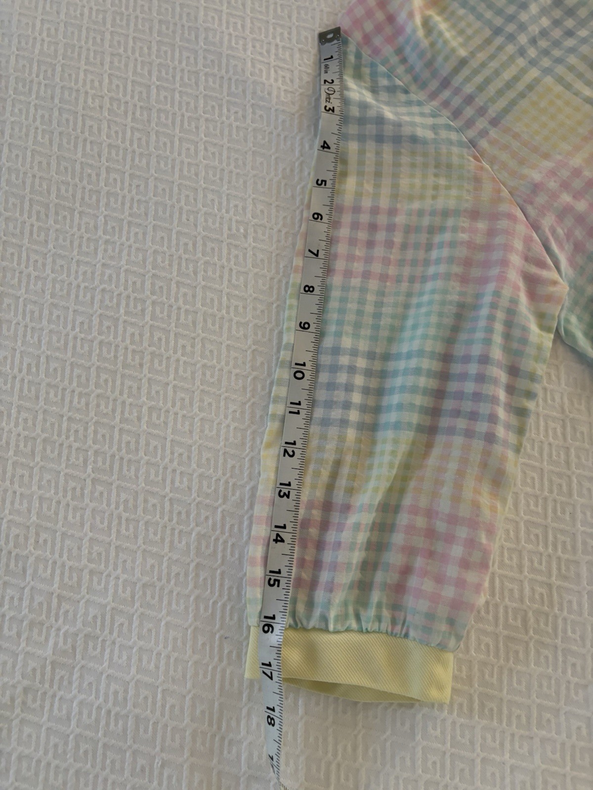 Vtg Flo Weinberg Original USA Pastel Check Plaid Maxi Robe House Coat M/L Zip