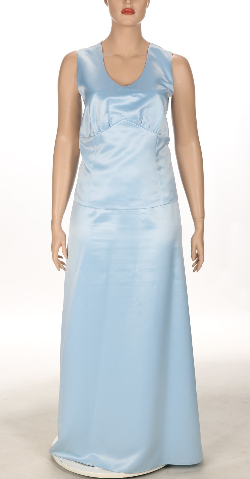 Unbranded Vintage 90s 00s Light Blue 2 Piece Prom Party Formal Dress sz 24