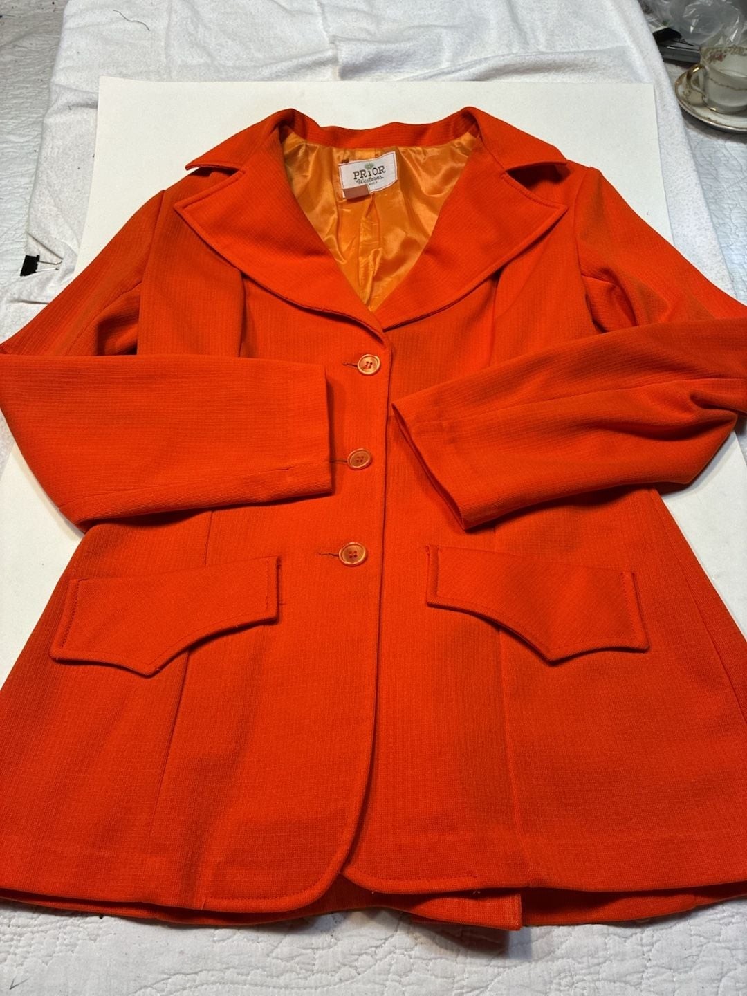 Vintage 1970s Prior Westerns Denver Orange Blazer Jacket