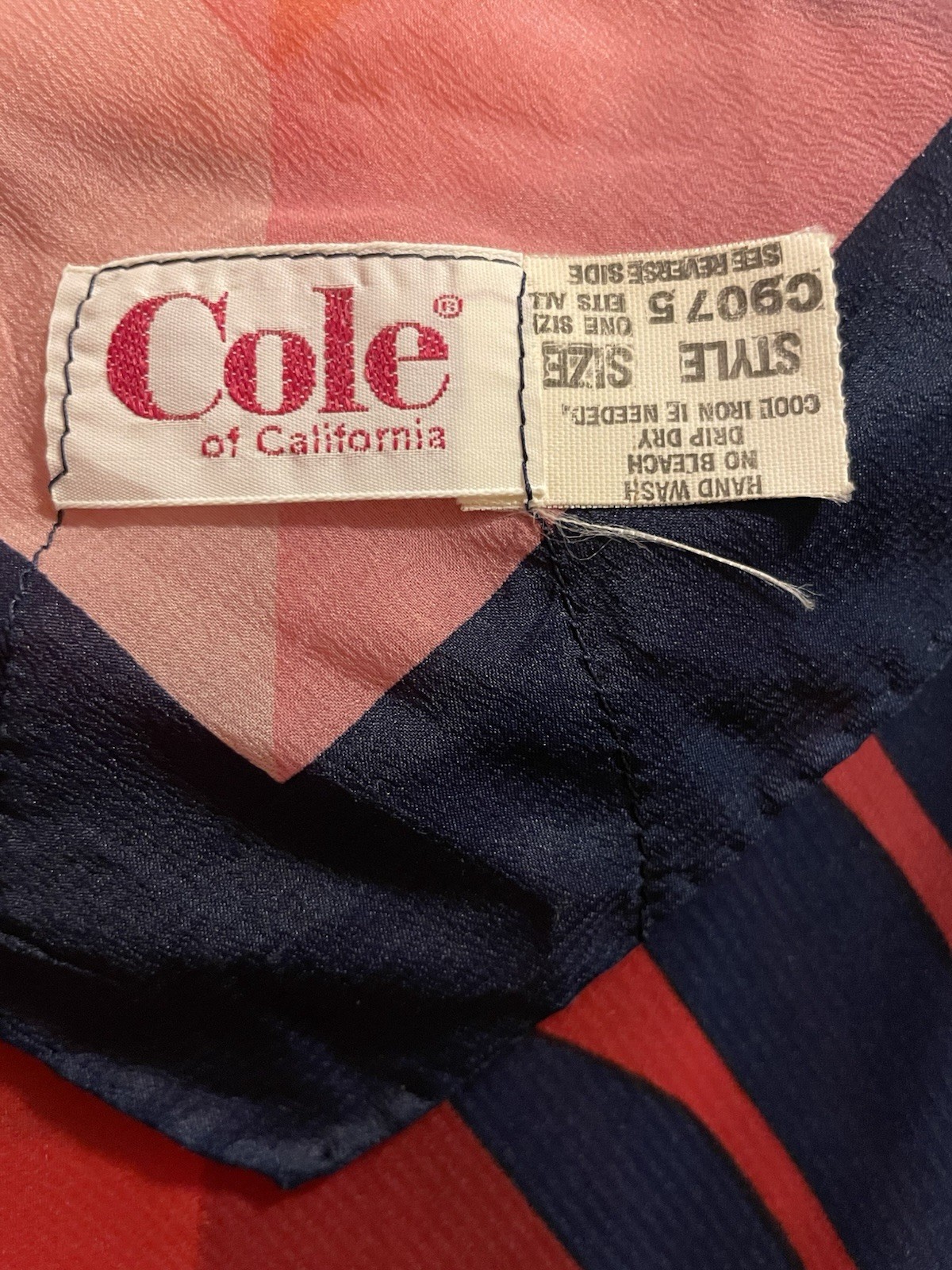 Vintage Cole of California Swim Coverup – Abstract Art – Scarf by Marc Vigneron