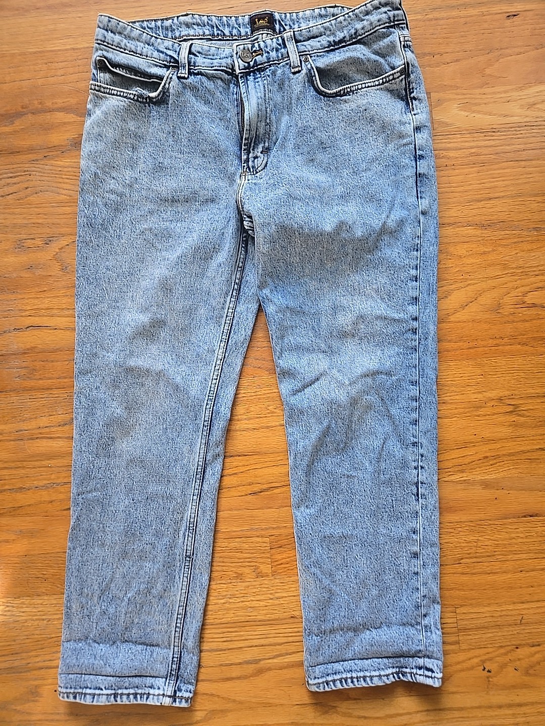 Lee Jeans Vintage Acid Wash 36/30 Y2k 90s Butt Rock Hair Bands Old School