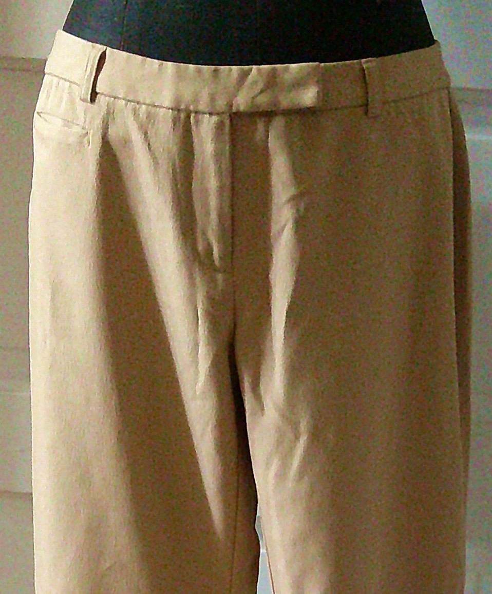 EXPRESS Stretch 90’S Tan Flat Front Dress Pants Slacks Trouser 5/6 R