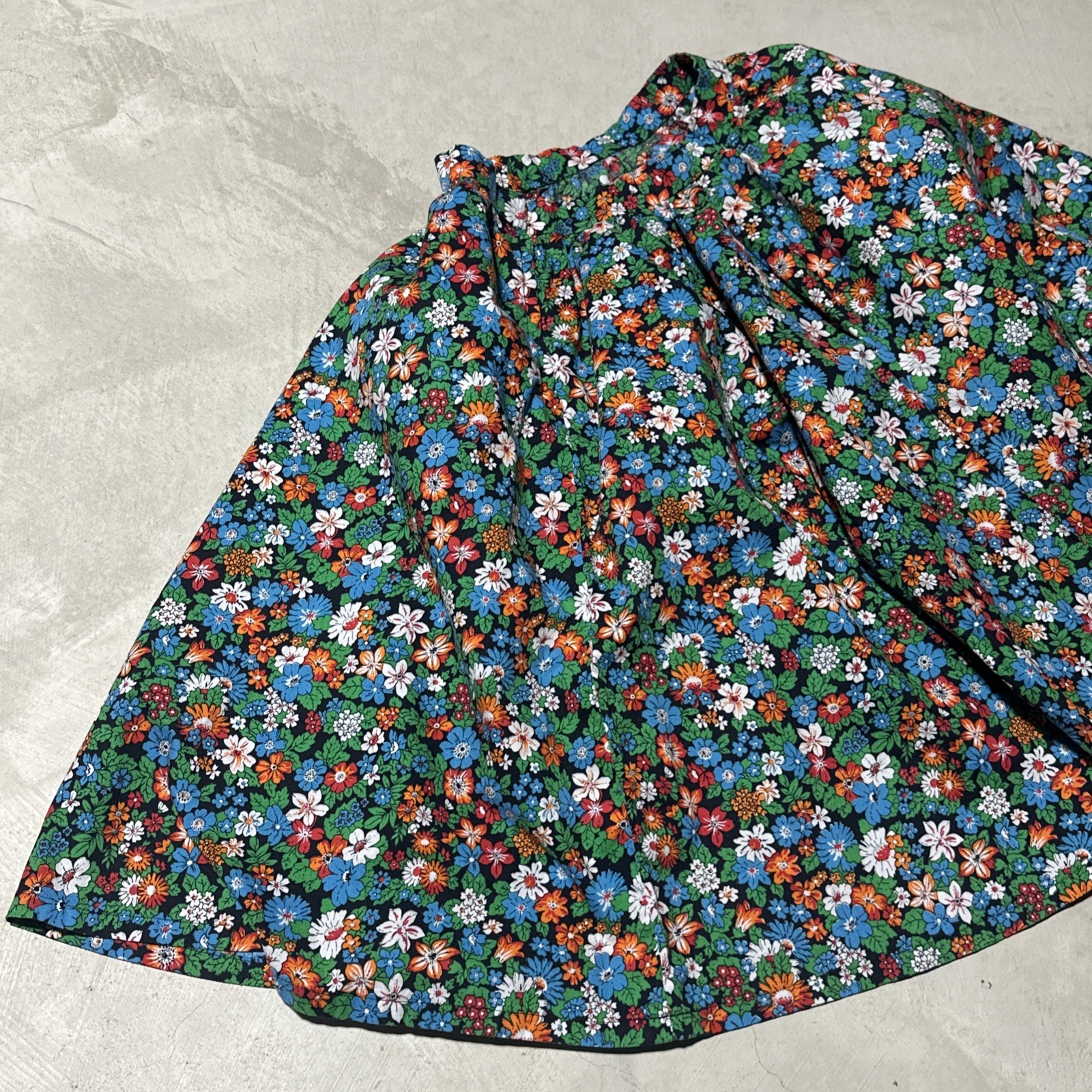 Vintage 1970s Floral Maxi Skirt Boho Tapestry SZ Small Sara Goldstein Hippy