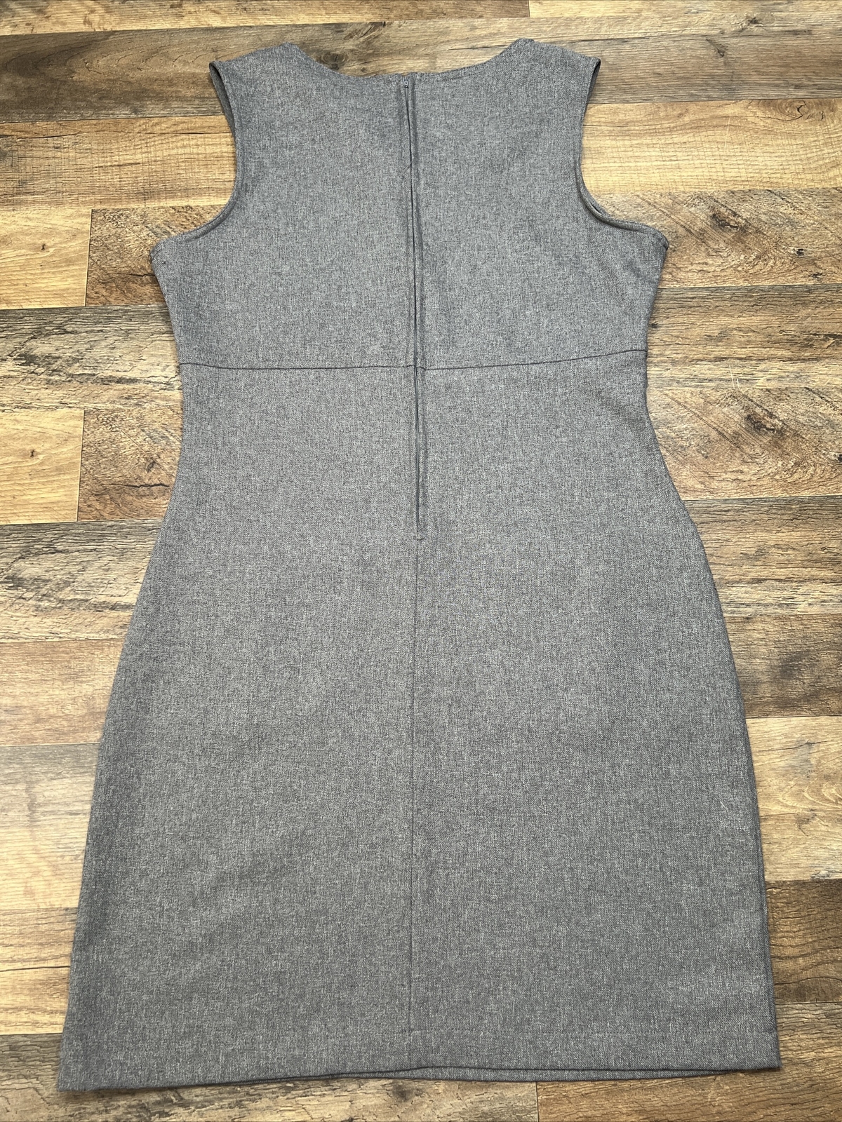 Vintage No Excuses Gray Dress Front Pocket Sleeveless Size Large Preowned