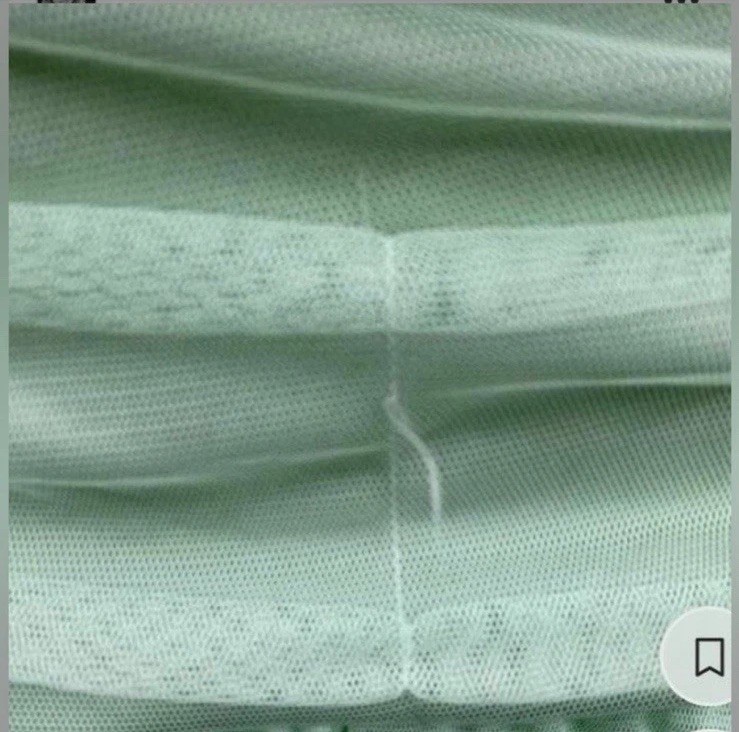 Vintage 90s Mint Green Tinkerbell Ruffle Mesh Midi Formal Fairycore Dress