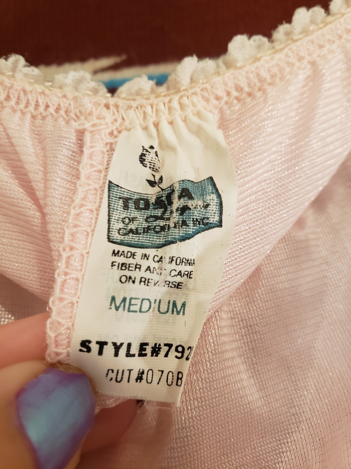 Vtg 70s Tosca Lingerie Panties Light Pink Ruffles Medium High Cut Nylon Sissy