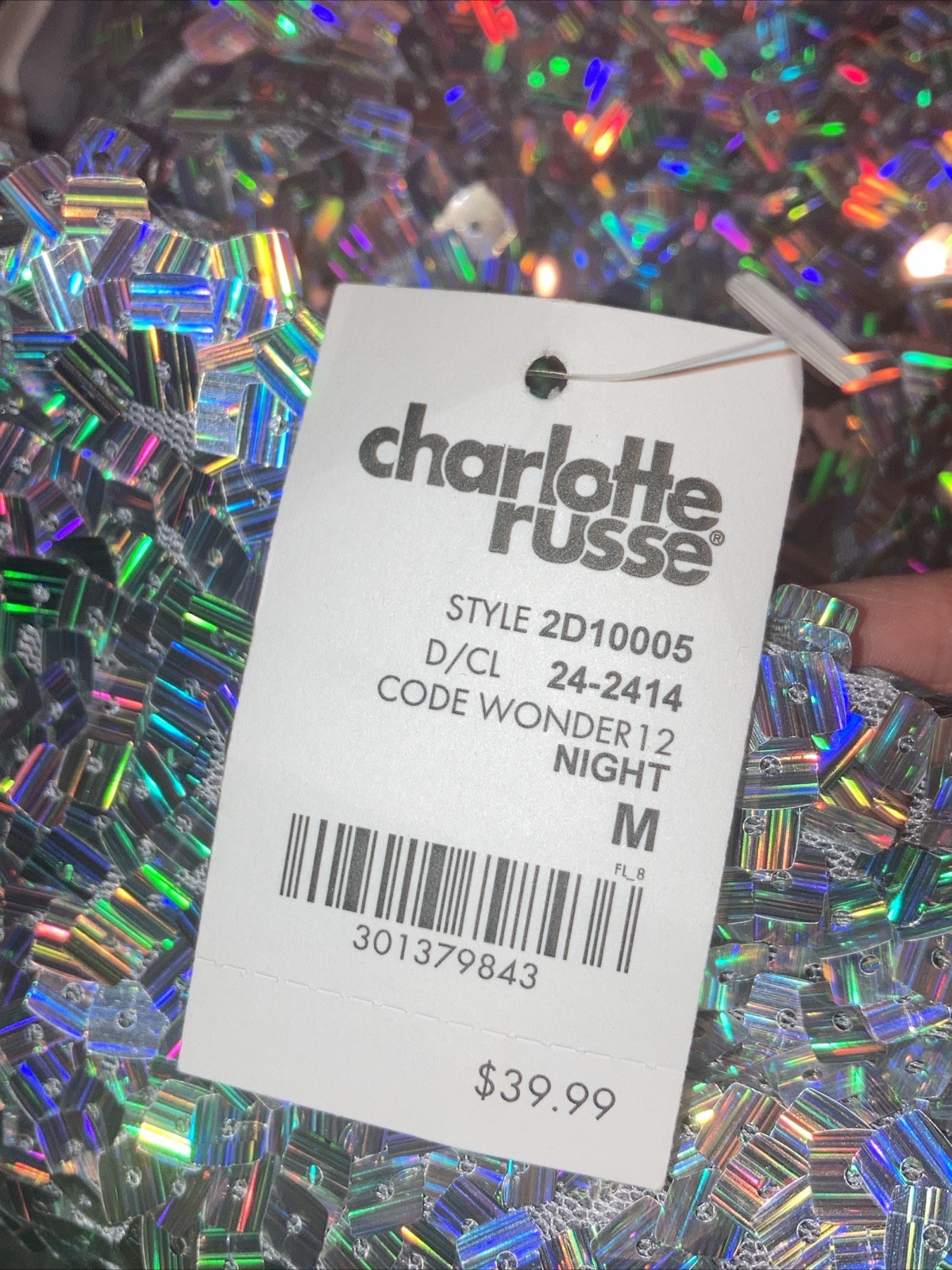 Charlotte Russe Women’s Medium Sequin Dress Sleeveless Party Cocktail