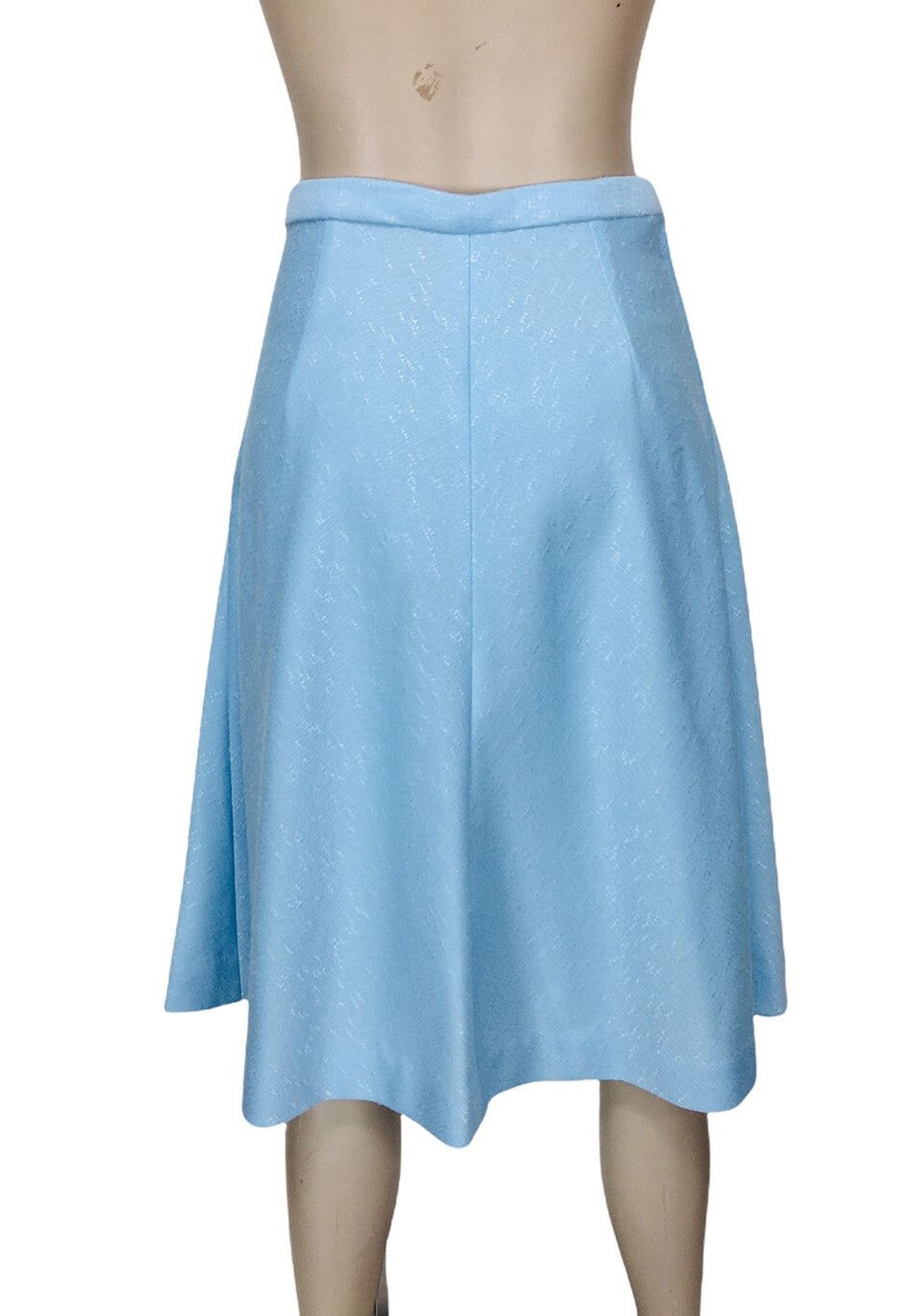 Vintage 60s Blue Rick-Rack Trim Jacket and A-Line Skirt Suit Set XS/S/M