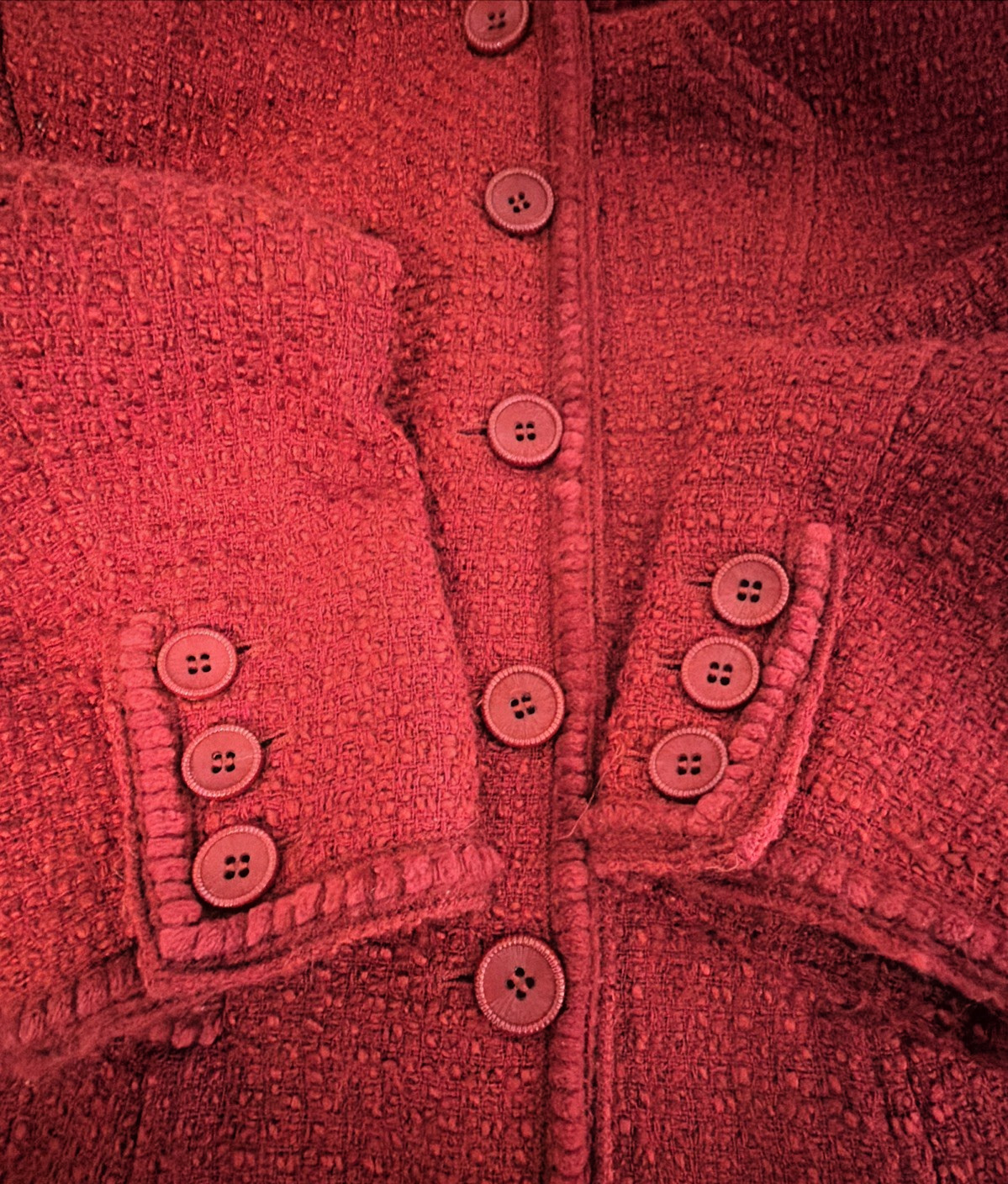 Pendleton Red Wool Blend Blazer Womens 8 Vintage Button Jacket Career Classic