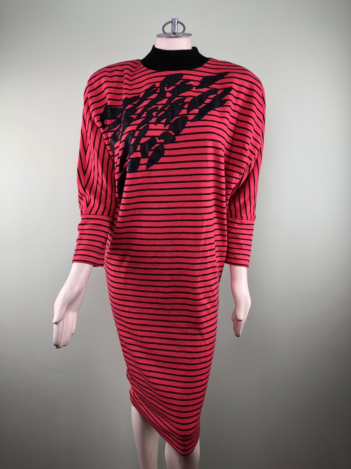 Vintage AVANT GARDE Frisson PARIS Wool Knit Sweater Dress 80s 90s 42 S M L 4 6 8