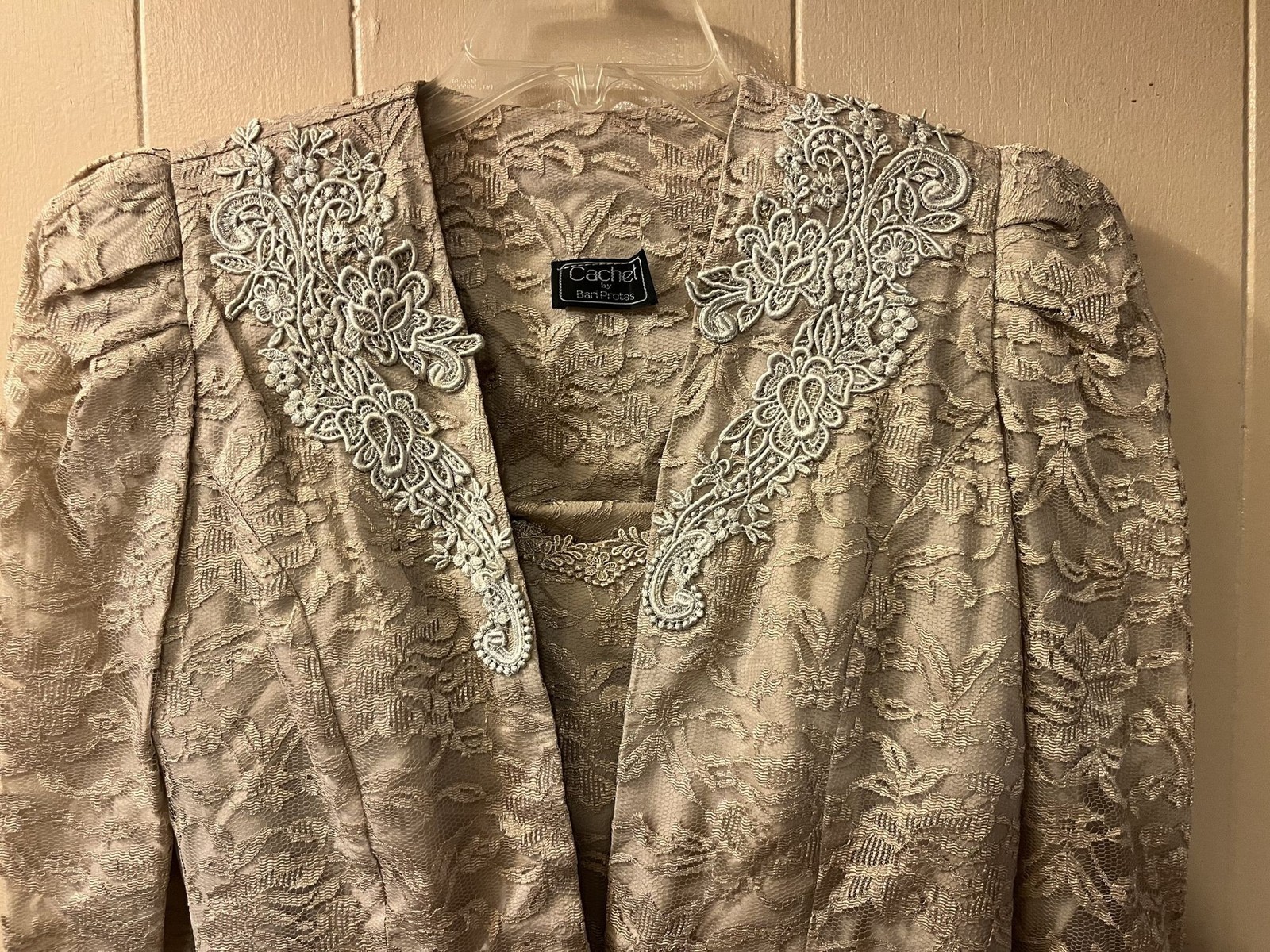 Vintage Lace Dress with Jacket Bari Protas Cachet Size 7/8 NEW with Tag