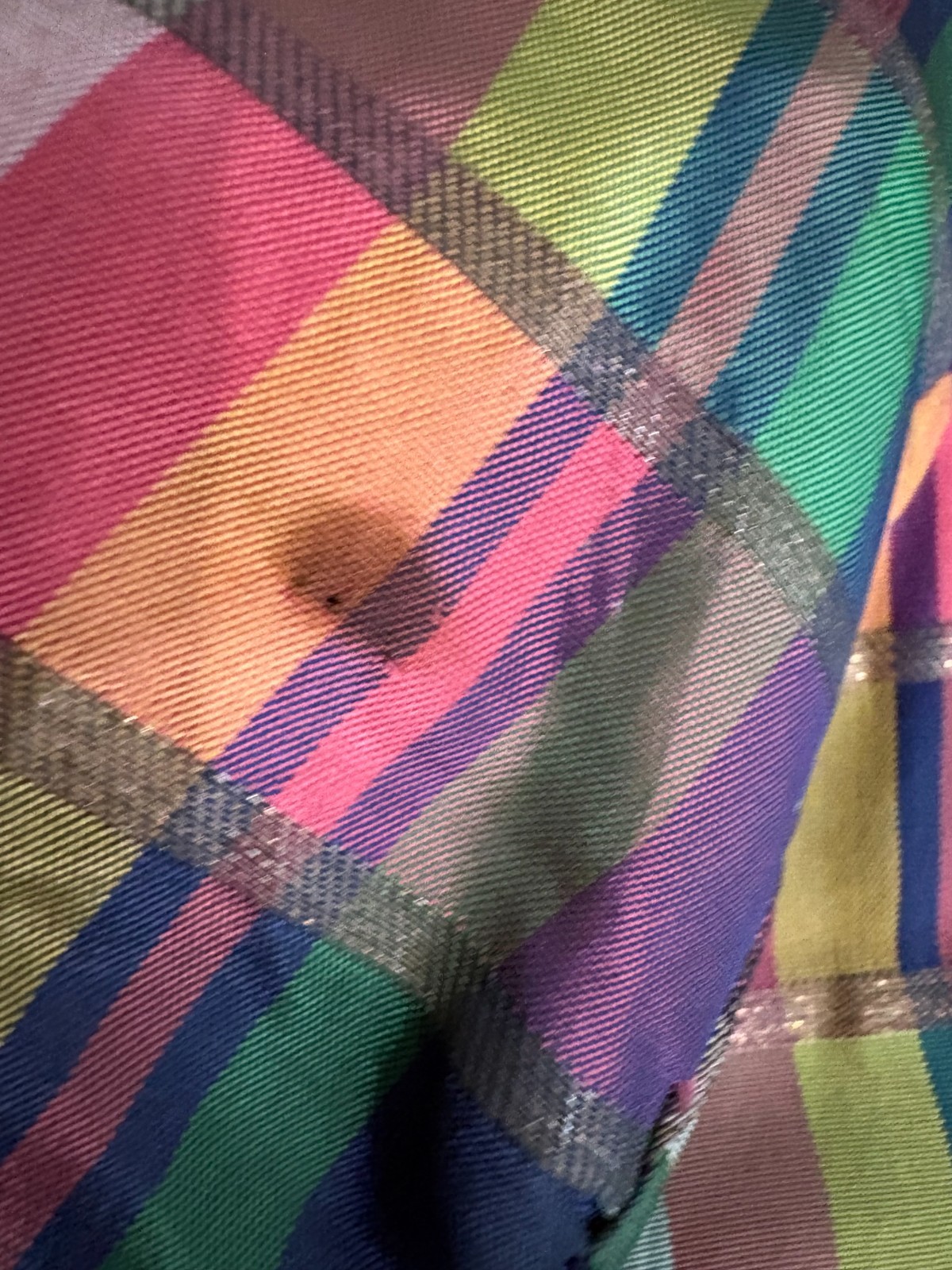 Vintage 1930s RARE Rainbow Silk Plaid Coat Mutton Sleeves Full Skirt Fancy Party