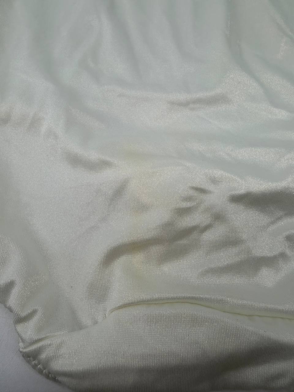 Vintage Woolite Silky Hi Cut Brief Panties Ivory Nylon Lycra Size 00L USA