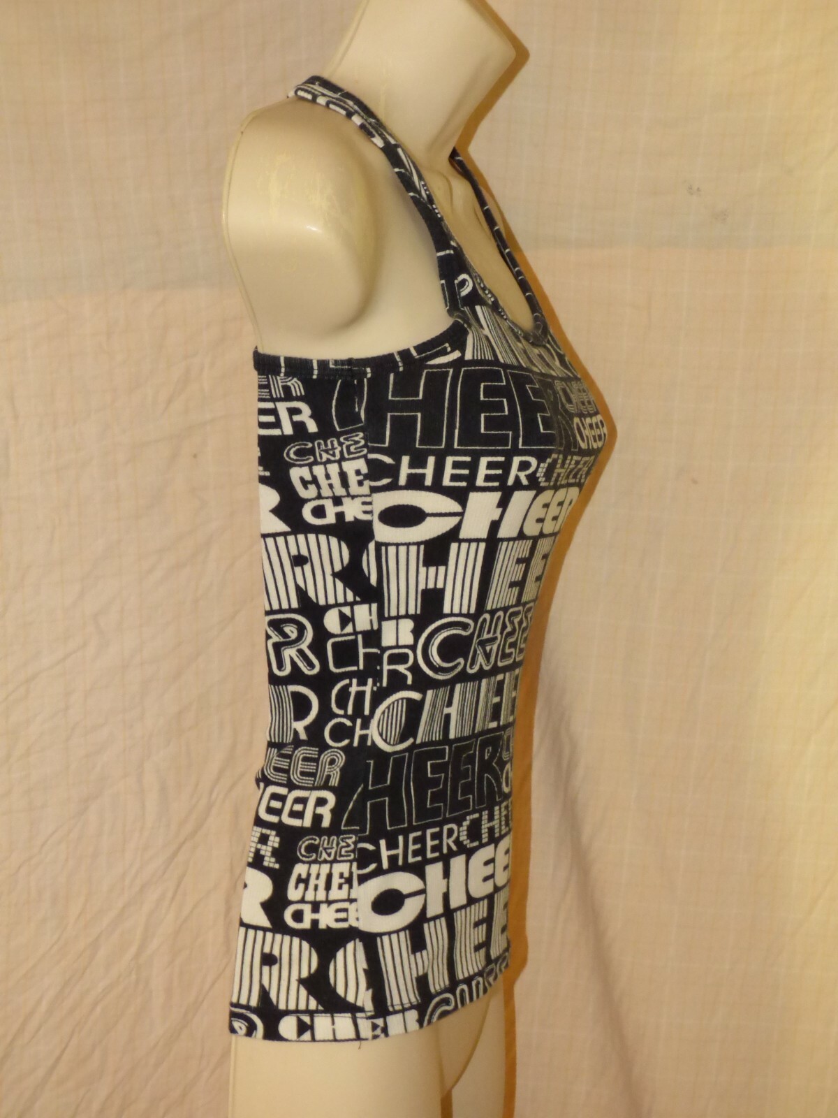 Vintage Women’s Varsity Spirit Fashions Black CHEERS Tank Top S