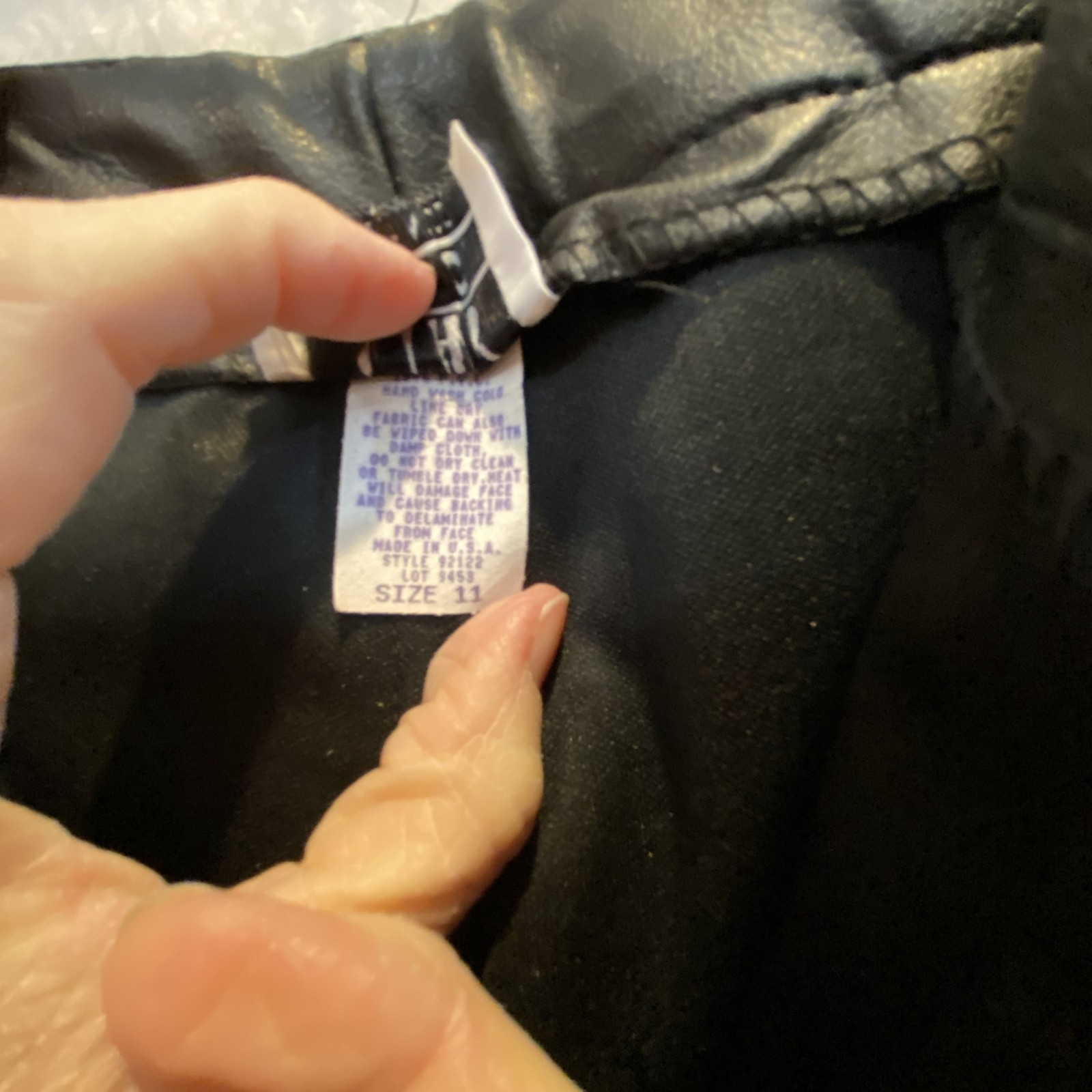 VINTAGE STAR CITY CLOTHING COMPANY — Pleather Pants, Straight Leg, Front Zip