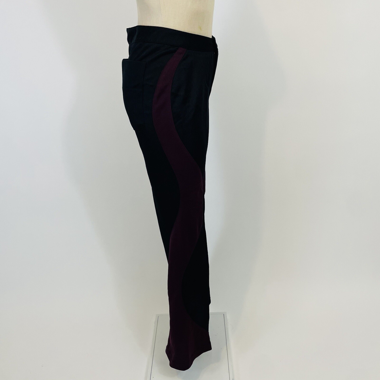 Vintage 90s Space Girl-Z High Rise Ultra Flare Pants Womens Size 25 Purple Black