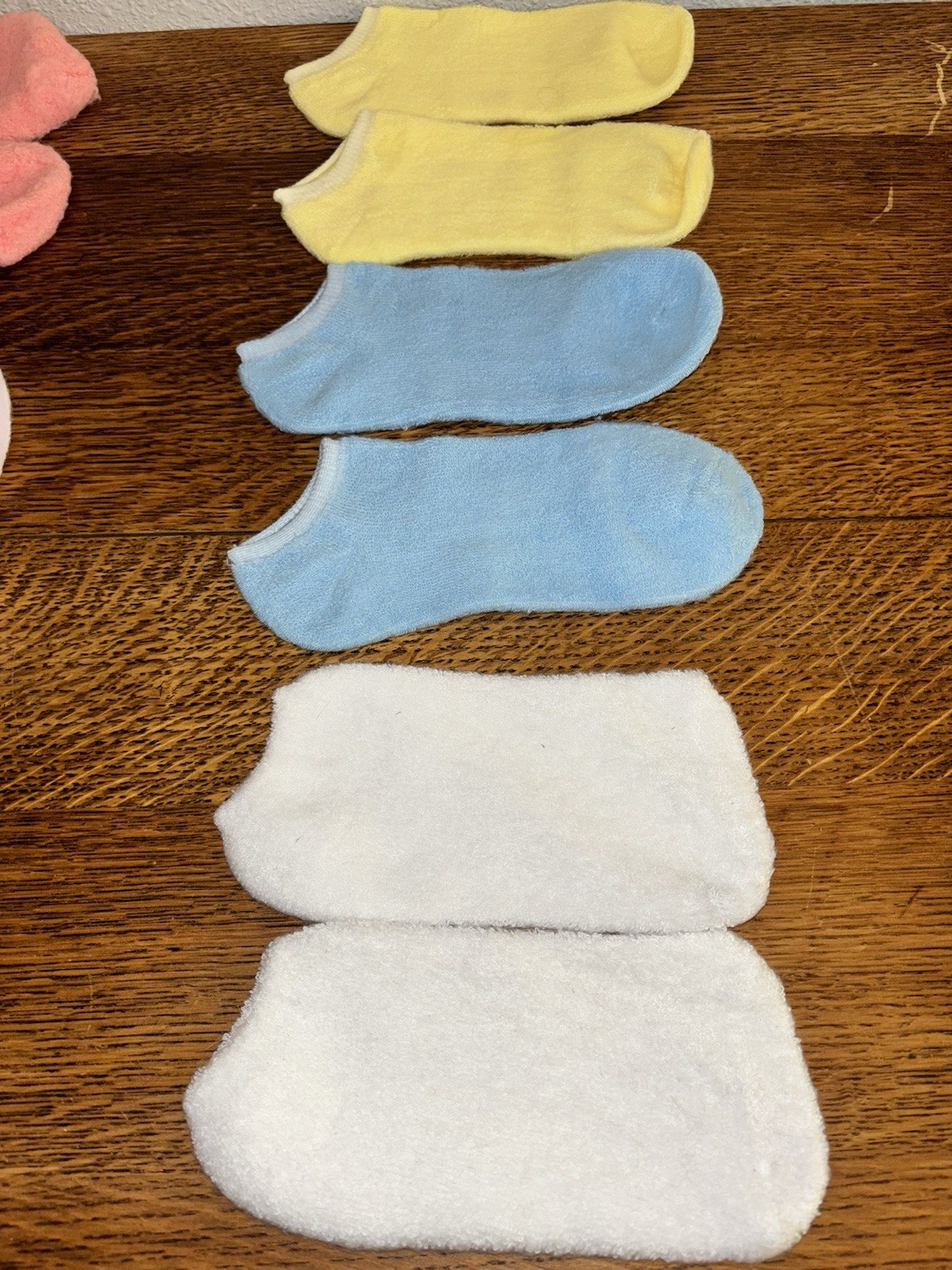 Vintage Set of 6 Brushed Orlon + Terry Loop Ankle Socks Booties Fits 9-11